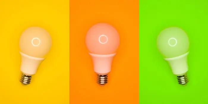 Yellow, orange and parrot color bulb